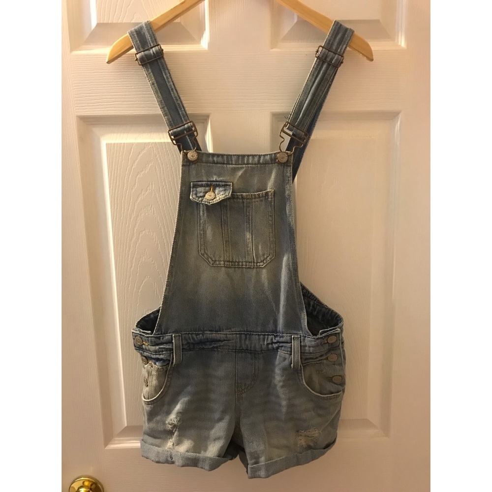 Jean short overalls